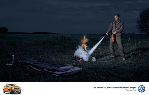 Volkswagen Cross Polo: Fire, Volkswagen, DDB Berlin, Volkswagen Group, Печатная реклама