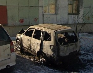 Сгоревший Subaru Сгоревший Subaru