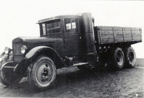 Автомобиль ЗИС-5, переоборудованный в газогенераторный. Спорное, 1944 год